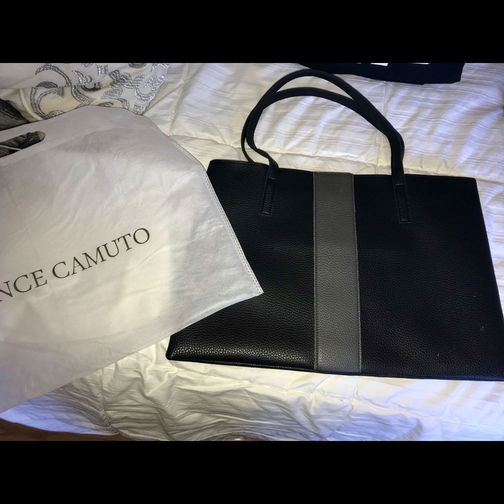 Vince Camuto leather tote bag with cover